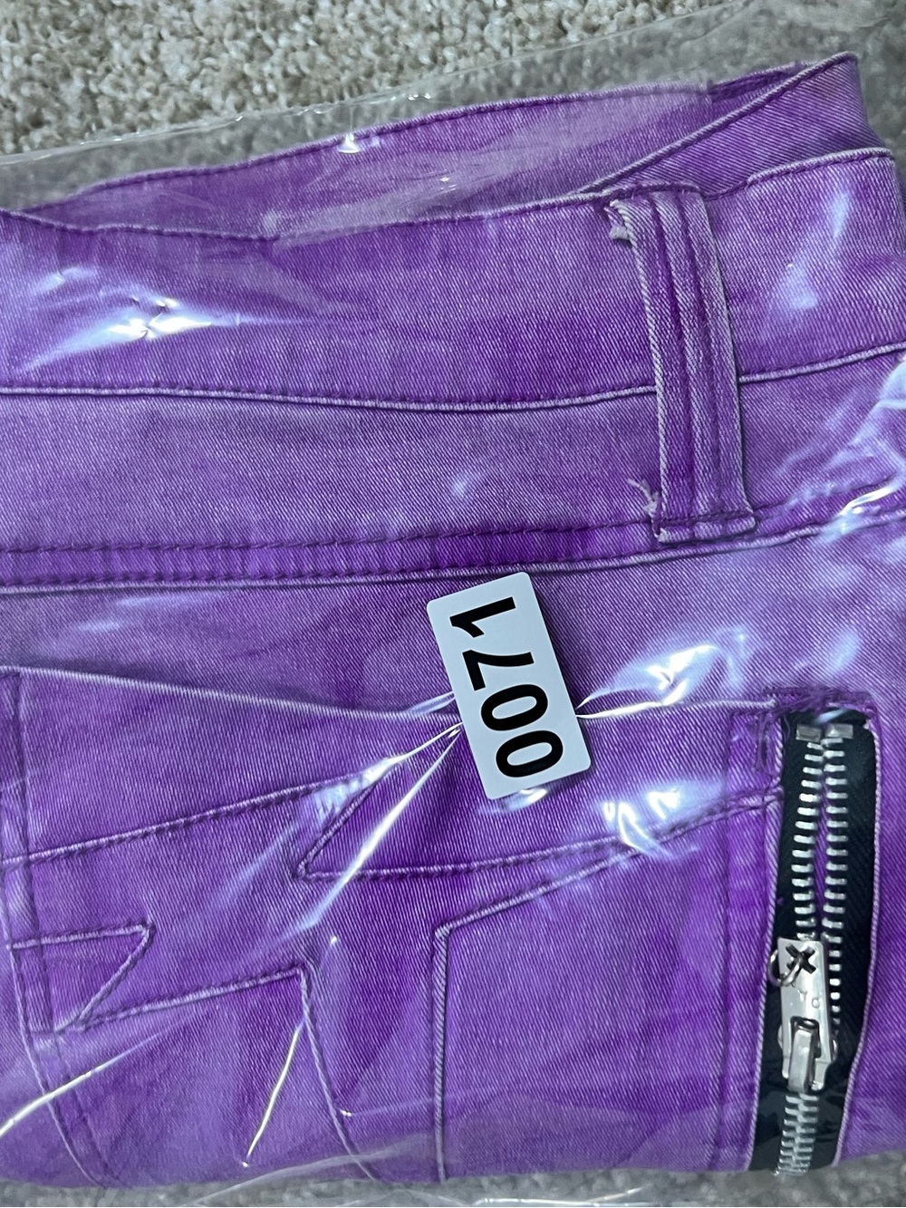 Tripp NYC Purple Coated  Skinny Jeans with Zip Pocket Accent Size 15 - Picture 16 of 16
